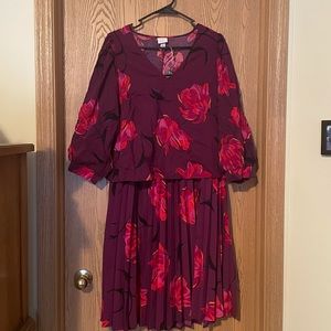 skirt&blouse purple floral set, skirt M, blouse L